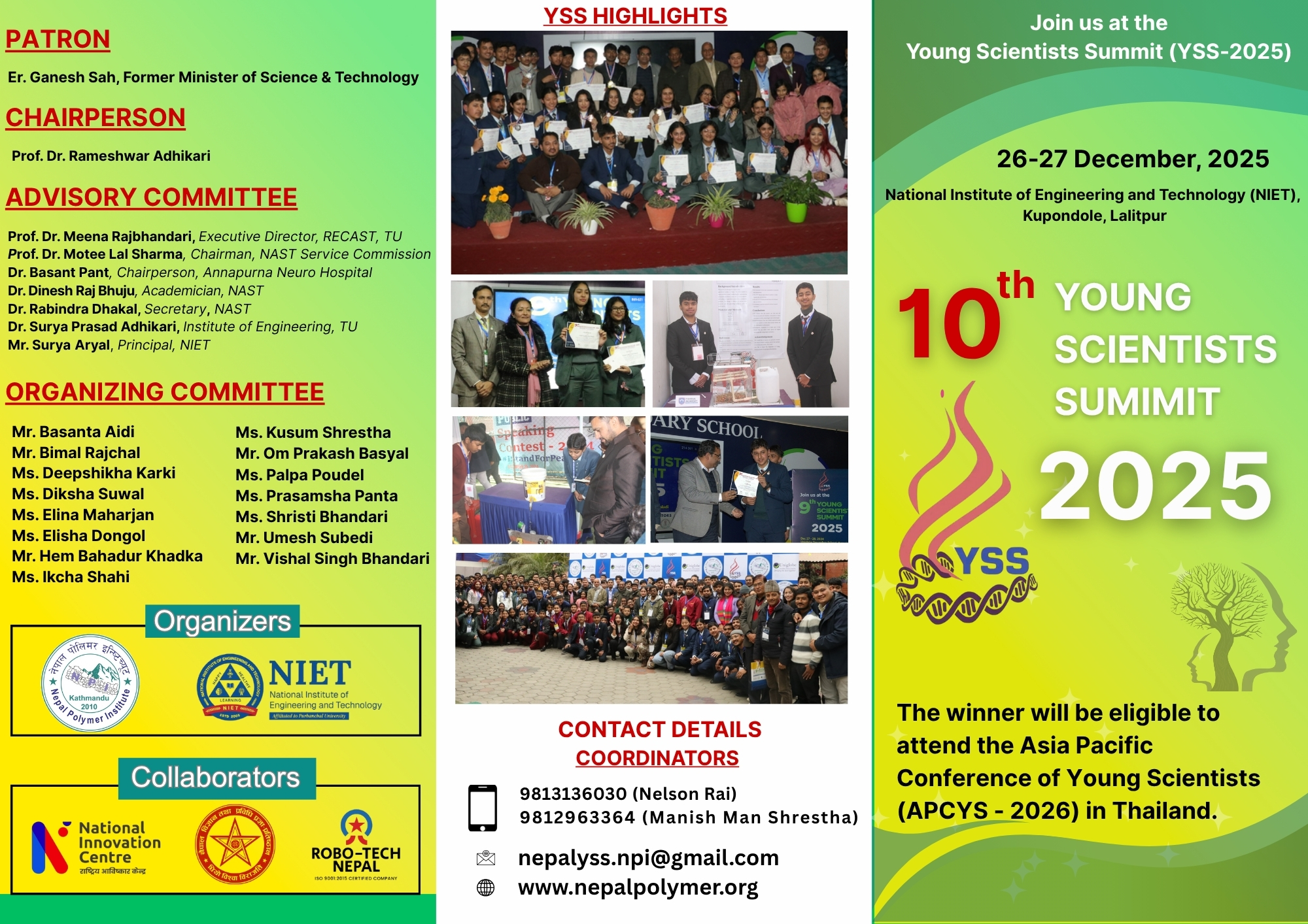 YSS-2025 Event Flyer